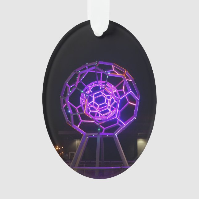 Buckyball Sculpture #5 Ornament (Front)