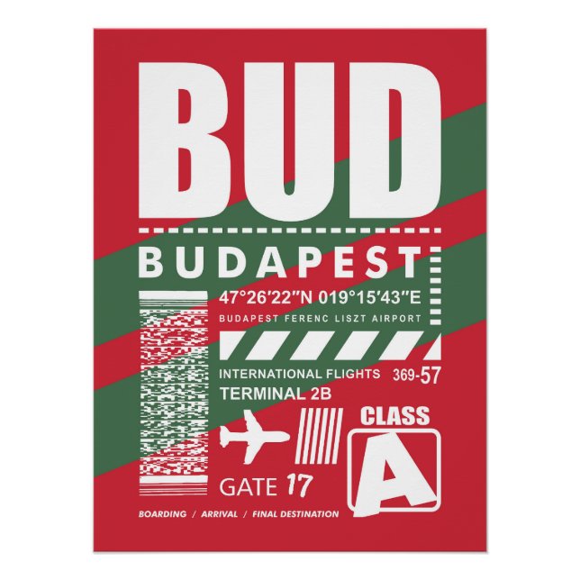 BUD Budapest Airport Poster (Front)