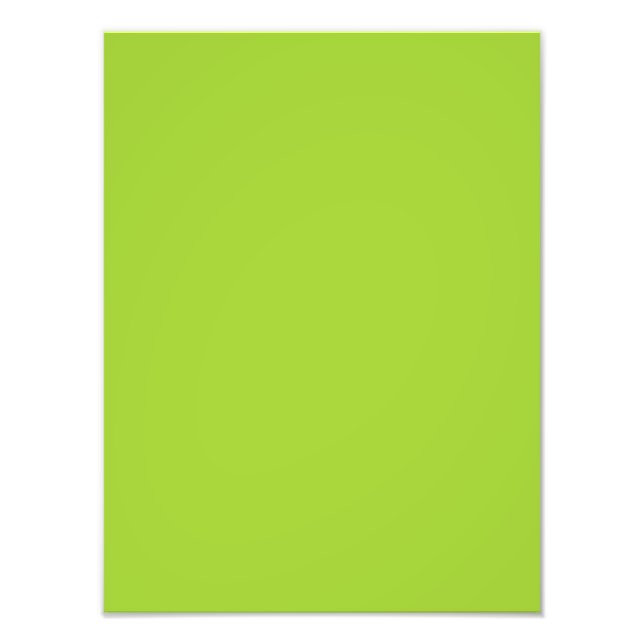 Bud Green Personalized Light Lime Colour Backgroun Photo Print (Front)