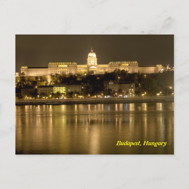 buda castle in budapest, hungary postcard (Front)