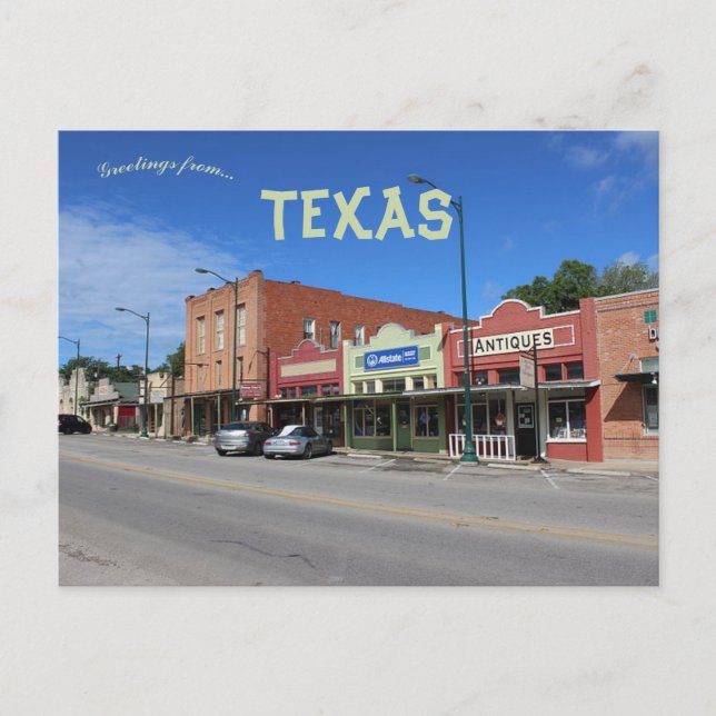 Buda Hays County Texas Postcard (Front)