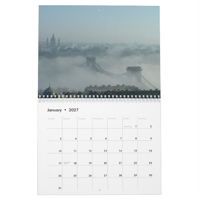 Budapest and the Danube - 2013 Calendar (Jan 2027)