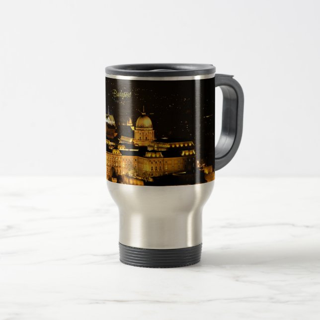 Budapest at Night Travel Mug (Front Right)