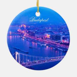 Budapest by Night Ceramic Ornament