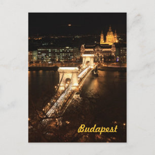 Budapest by night postcard