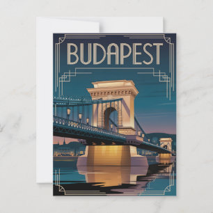 Budapest Chain Bridge Postcard