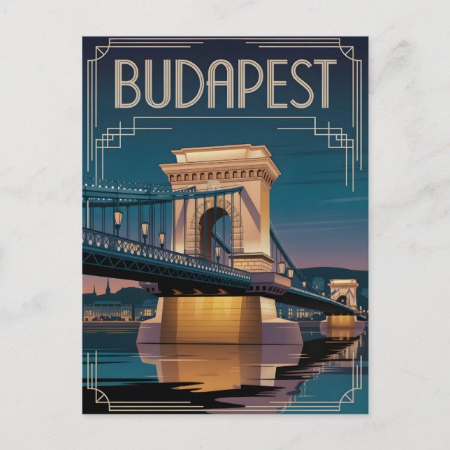 Budapest Chain Bridge Postcard (Front)