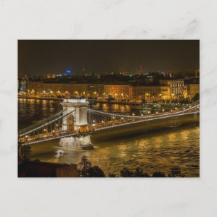 Budapest Chain Bridge Postcard