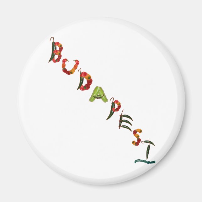 Budapest Chili Peppers Magnet (Front)