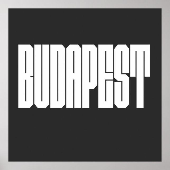 Budapest city logo design poster (Front)