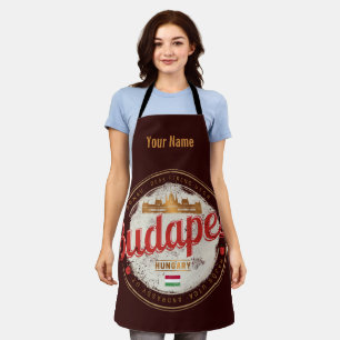 Budapest Design Hungary Vintage Parliament Apron