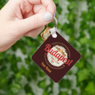 Budapest Design Hungary Vintage Parliament Keychain