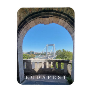 Budapest Elizabeth Bridge view fridge magnet