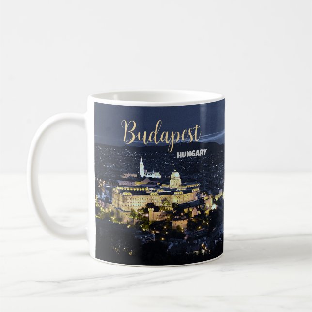 Budapest Hongrie Pittoresque café Mug Souvenir Cou (Gauche)