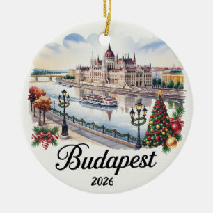 Budapest Hungary 2026 Christmas Ornament Travel Gi