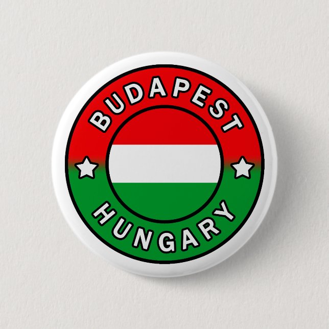 Budapest Hungary 2 Inch Round Button (Front)