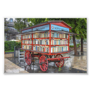 Budapest, Hungary, Book Cart Photo Print