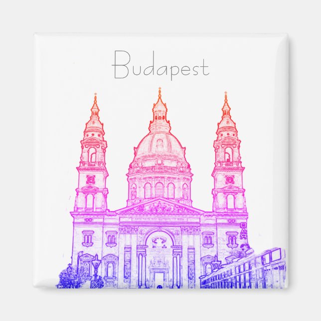 Budapest Hungary City Architecture Magnet (Front)