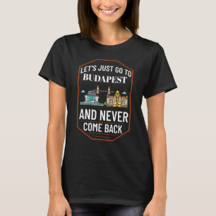 Budapest Hungary City Skyline Map Travel T-Shirt