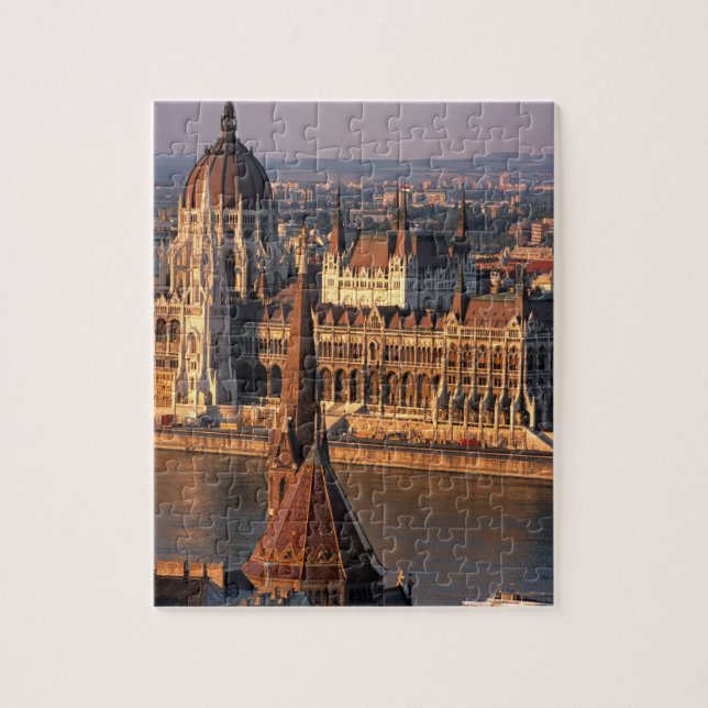 Budapest, Hungary, Danube River, Parliament Jigsaw Puzzle (Vertical)
