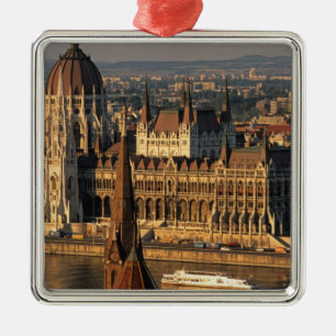 Budapest, Hungary, Danube River, Parliament Metal Ornament