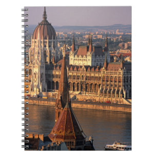 Budapest, Hungary, Danube River, Parliament Notebook