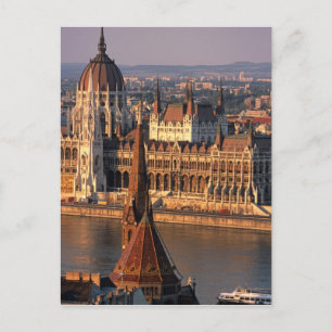 Budapest, Hungary, Danube River, Parliament Postcard