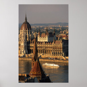 Budapest, Hungary, Danube River, Parliament Poster