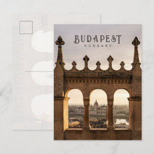 Budapest Hungary Fisherman’s Bastion travel Postcard