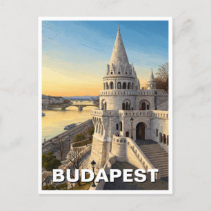 Budapest Hungary Fisherman's Bastion Travel Postcard
