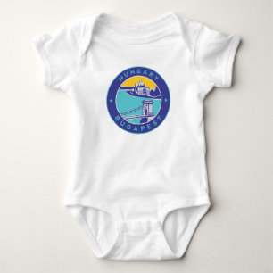 Budapest, Hungary,  Magyar, Danube River, Baby Bodysuit