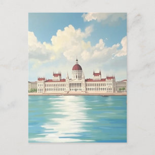 Budapest Hungary  Parliament Building Postcard