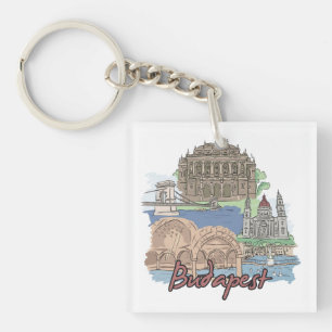 Budapest - Hungary.png Keychain
