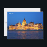 Budapest Hungary Postcard<br><div class="desc">Budapest Hungary at night.</div>