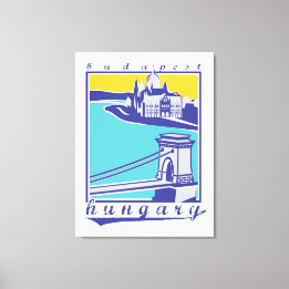 Budapest, Hungary, poster Canvas Print