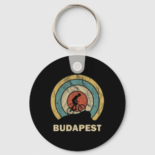 Budapest Hungary Retro Cycling Mtb  Keychain