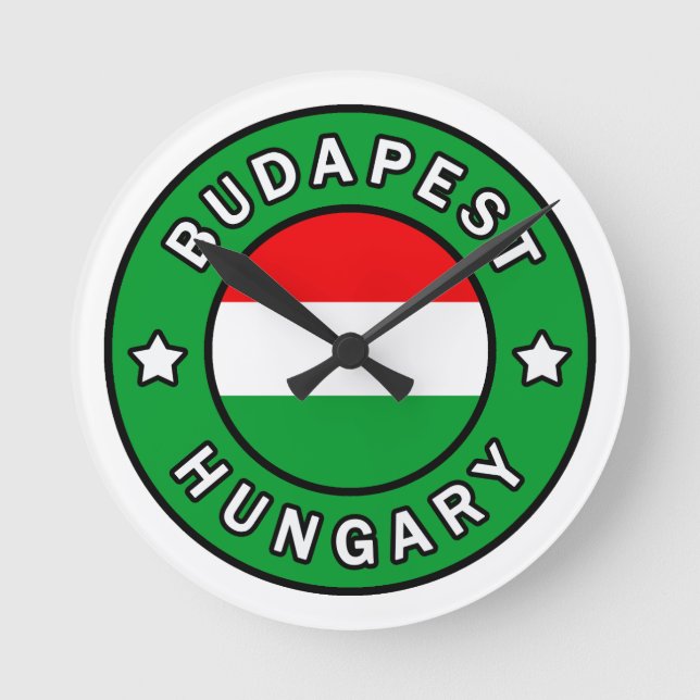 Budapest Hungary Round Clock (Front)