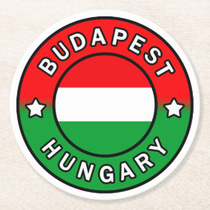 Budapest Hungary Round Paper Coaster