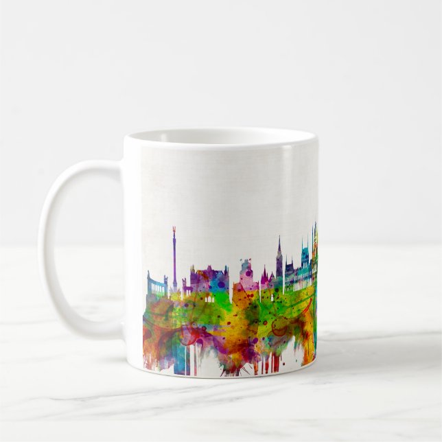 Budapest Hungary Skyline Coffee Mug (Left)