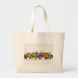 Budapest Hungary Skyline Large Tote Bag