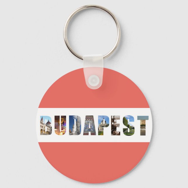 Budapest Hungary Travel Photo Keychain (Front)