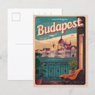 budapest hungary vintage elizabeth bridge Gifts Postcard