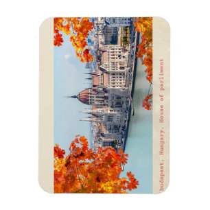 budapest hungary vintage house of parliment magnet
