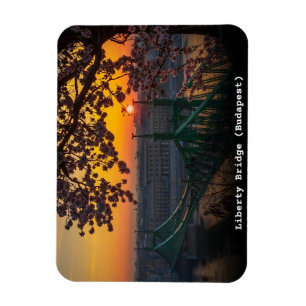 budapest hungary vintage liberty bridge gifts magnet