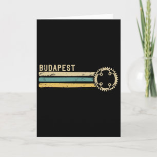 Budapest Hungary Vintage Retro 70s 80s Biking  Card