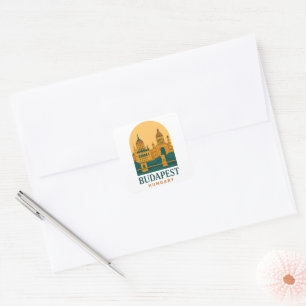 Budapest Hungary Vintage Travel Sticker – Retro 