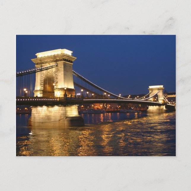 Budapest main bridge postcard (Front)