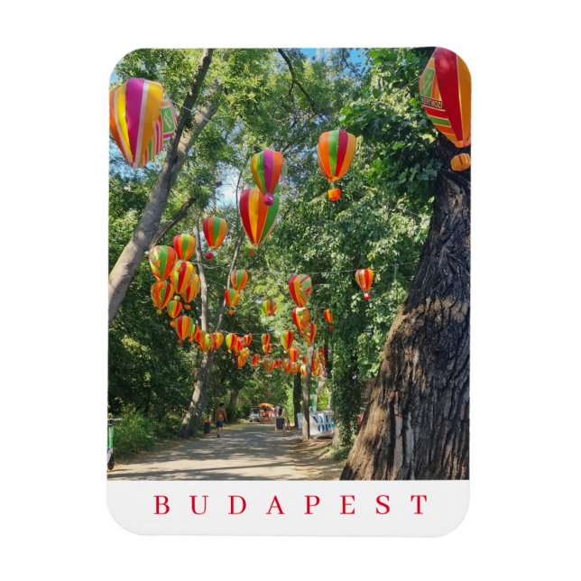 Budapest Margaret Island path fridge magnet (Vertical)
