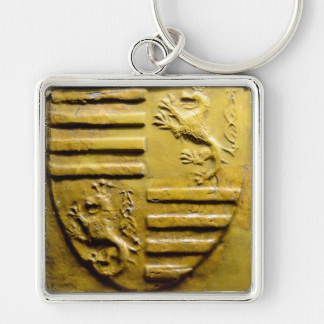 budapest museum hungary ceramic tile seal history keychain (Front)