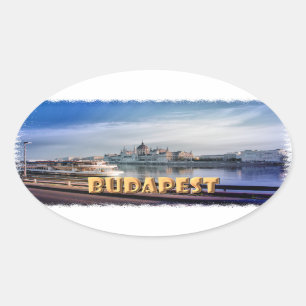 Budapest Oval Sticker